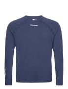 Hmlmt Laze T-Shirt L/S Blue Hummel