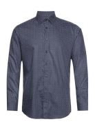 Slhslimsoho-Ethan Aop Shirt Ls Noos Navy Selected Homme
