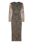 Animal-Print Midi-Dress Brown Mango