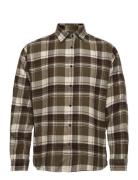 Slhregowen-Flannel Shirt Ls Check Khaki Selected Homme