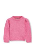 Kmglesly L/S Puff Pullover Cp Knt Pink Kids Only