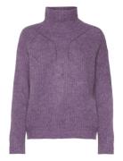 Slrakel Pattern Pullover Purple Soaked In Luxury