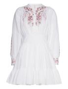 Embroidery Belt Dress White By Ti Mo
