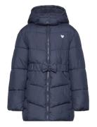 Belted Puffer Coat Navy Tom Tailor