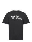 Fm Logo Organic Tee Black Fat Moose