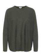 Curved Sweater Green Davida Cashmere