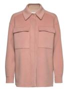 Double Faced Wool Shacket Pink Calvin Klein