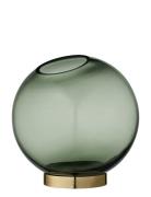 Globe Vase W. Stand Green AYTM