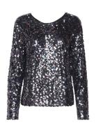Sequin Blouse Grey A-View