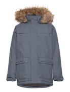 Parka W. Fake Fur Blue Color Kids