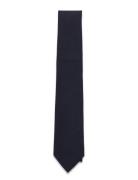 Solid Navy Cotton Tie Navy AN IVY
