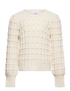 Vmesther Ls O-Neck Pullover Girl Cream Vero Moda Girl