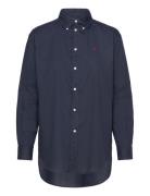 Over Fit Cotton Twill Shirt Navy Polo Ralph Lauren