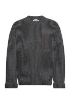 Heavy Rib-Knit Sweater Black Hope