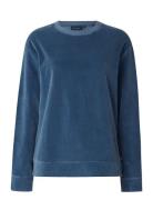 Martha Organic Cotton Velour Sweatshirt Blue Lexington Clothing