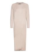 Round-Neck Knitted Dress Cream Mango