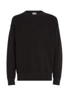 Texture Crew Neck Sweater Black Calvin Klein