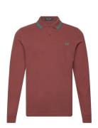 Ls Twin Tipped Shirt Brown Fred Perry