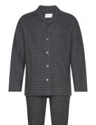 Flannel Pj Set Pants And Shirt Gb Grey GANT