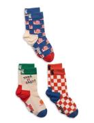 Kids 3-Pack Boozt Gift Set Patterned Happy Socks