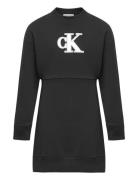 Metallic Monogram Hwk Dress Black Calvin Klein