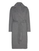 Wool-Blend Wrap Coat Grey Polo Ralph Lauren