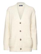 D Gal Wool V-Neck Cardigan Cream Polo Ralph Lauren