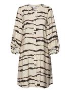 Mschflorella 3/4 Shirt Dress Aop Beige MSCH Copenhagen