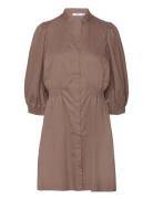 Mschchanet Petronia 3/4 Shirt Dress Brown MSCH Copenhagen