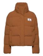 Down Soft Touch Label Puffer Brown Calvin Klein Jeans