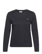 Reg Shield Ls T-Shirt Black GANT