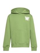 Izzy Kids Aa Moss Hoodie Green Wood Wood