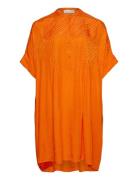 Slfabienne-Viola Ss Over Dress Curve Orange Selected Femme