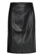 Faux-Leather Pencil Skirt Black Mango