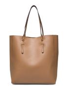 Leather-Effect Shopper Bag Beige Mango