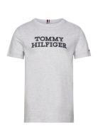 Tommy Hilfiger Logo Tee S/S Grey Tommy Hilfiger