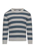 Striped Knit Sweater Blue Mango