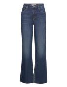 Medium-Rise Straight Jeans With Slits Blue Mango