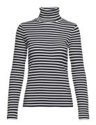 Slim Striped Rib Turtleneck Blue GANT