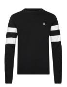 Tipped Sleeve Jumper Black Fred Perry