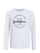 Jjforest Tee Ls Crew Neck Jnr White Jack & J S