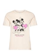Onlmickey Life Reg S/S Valentine Top Jrs Cream ONLY