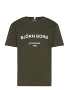 Borg Logo T-Shirt Khaki Björn Borg