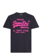 Neon Vl T Shirt Navy Superdry