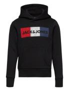 Jjecorp Logo Sweat Hood Jnr Black Jack & J S