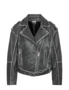 Nmaika L/S Leather Jacket Black NOISY MAY
