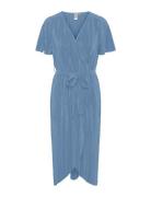 Yasolinda Ss Midi Wrap Dress S. Noos Blue YAS