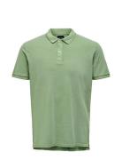 Onstravis Slim Washed Ss Polo Noos Green ONLY & SONS