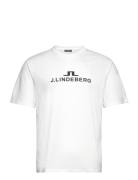 M Logo T-Shirt White J. Lindeberg