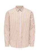 Onscape L/S Stripe Reg Shirt Fw White ONLY & SONS